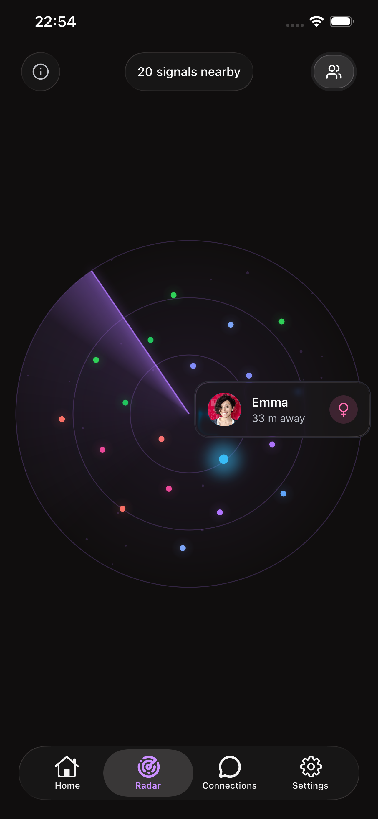 Vynx radar with nearby signals